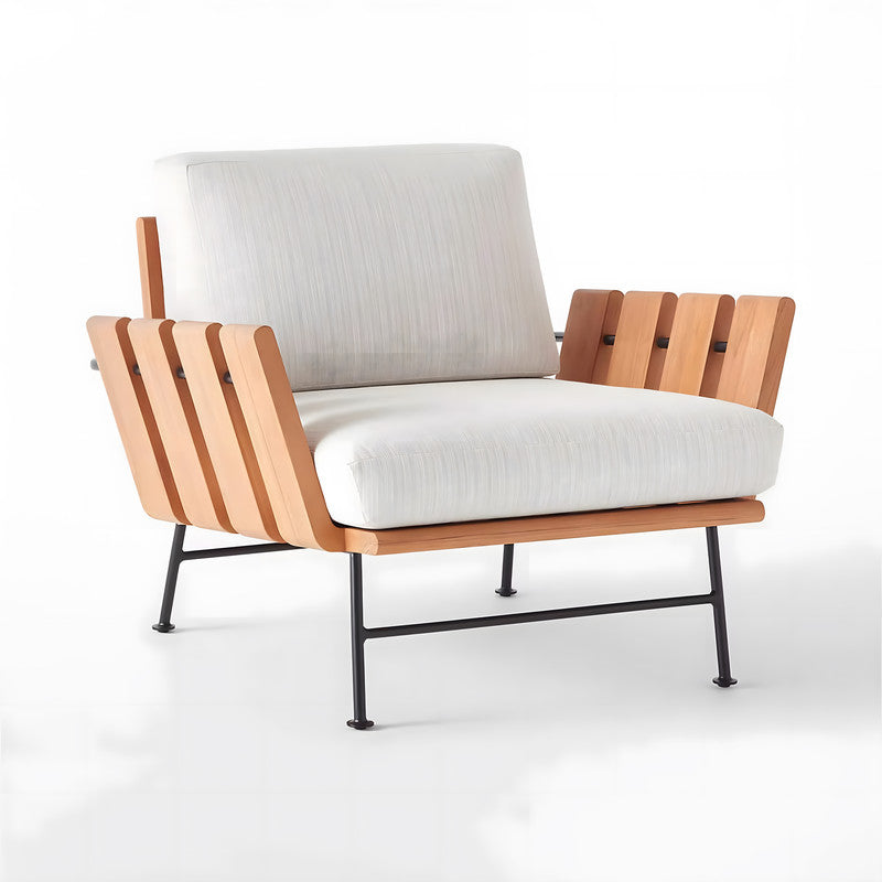 Solid Teak Wood Chair with Cushion