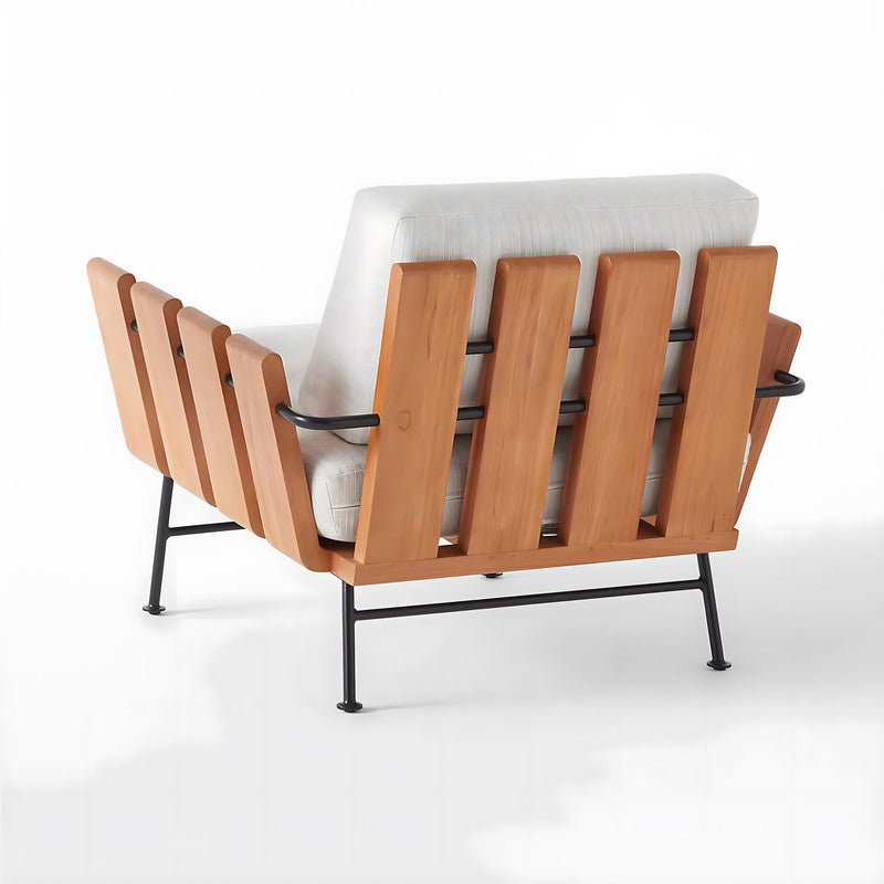 Solid Teak Wood Chair with Cushion