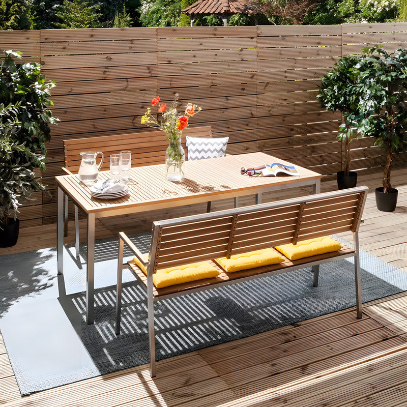 3-Piece Outdoor Teak Wood Dining Set