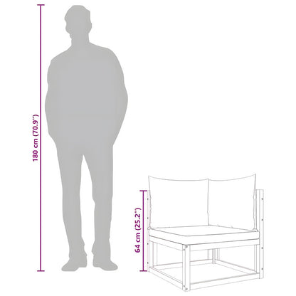 3-Piece Garden Lounge Set with Cushions