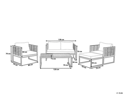 5-Piece Garden Lounge Set with Cushions